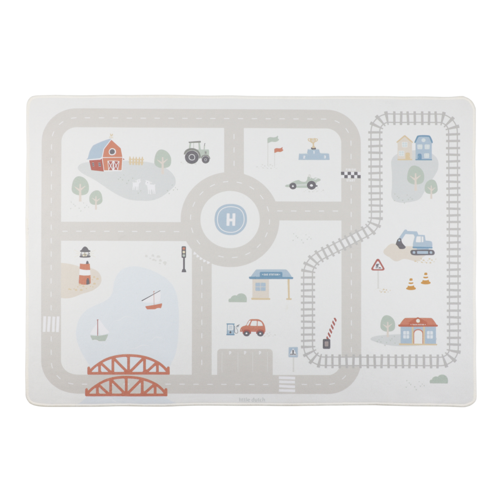 Little Dutch Spielteppich Autos - Beige