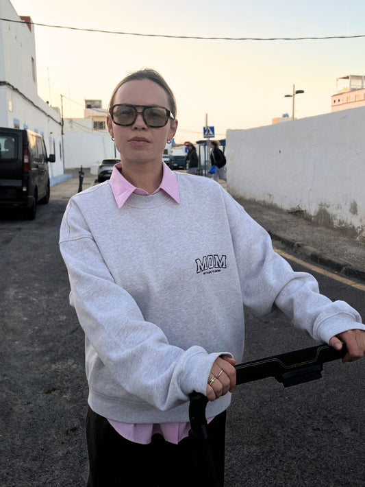 Famvibes Mom College Sweater grey