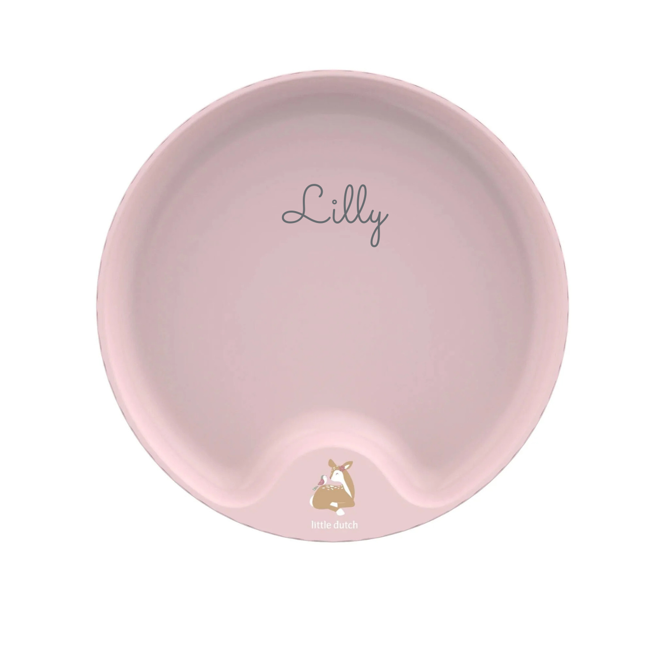 Little Dutch rosa Kinderteller Personalisiert Reh - Fairy Garden Mepal Mio