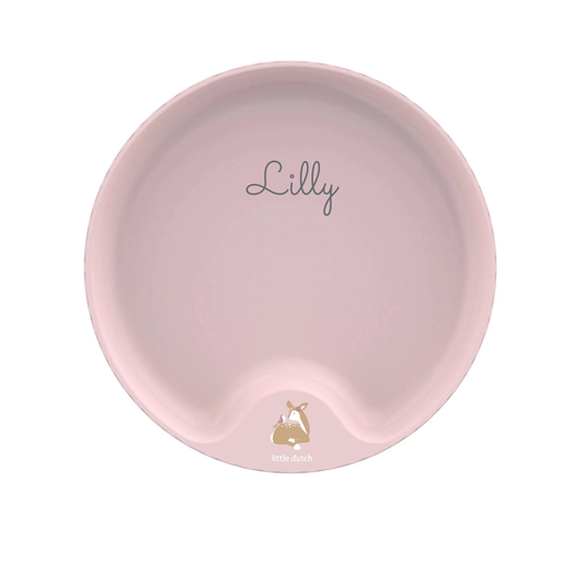 Little Dutch rosa Kinderteller Personalisiert Reh - Fairy Garden Mepal Mio