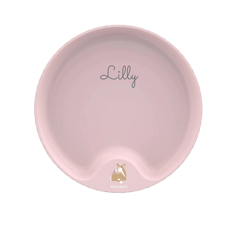 Little Dutch rosa Kinderteller Personalisiert Reh - Fairy Garden Mepal Mio