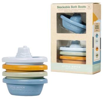 Little Dutch Stapelbare Badebötchen Blau Sailors Bay von der Seite