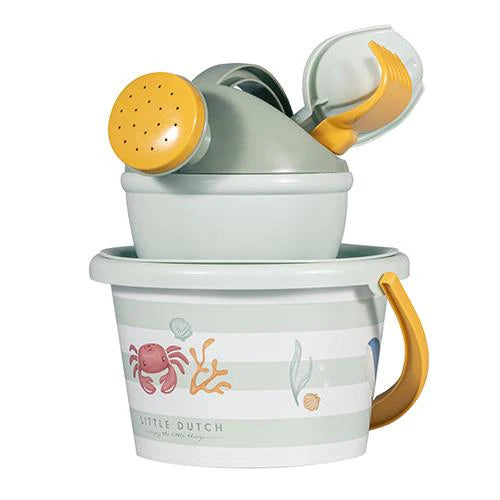 Little Dutch Strandset 5-teilig grün von der Seite