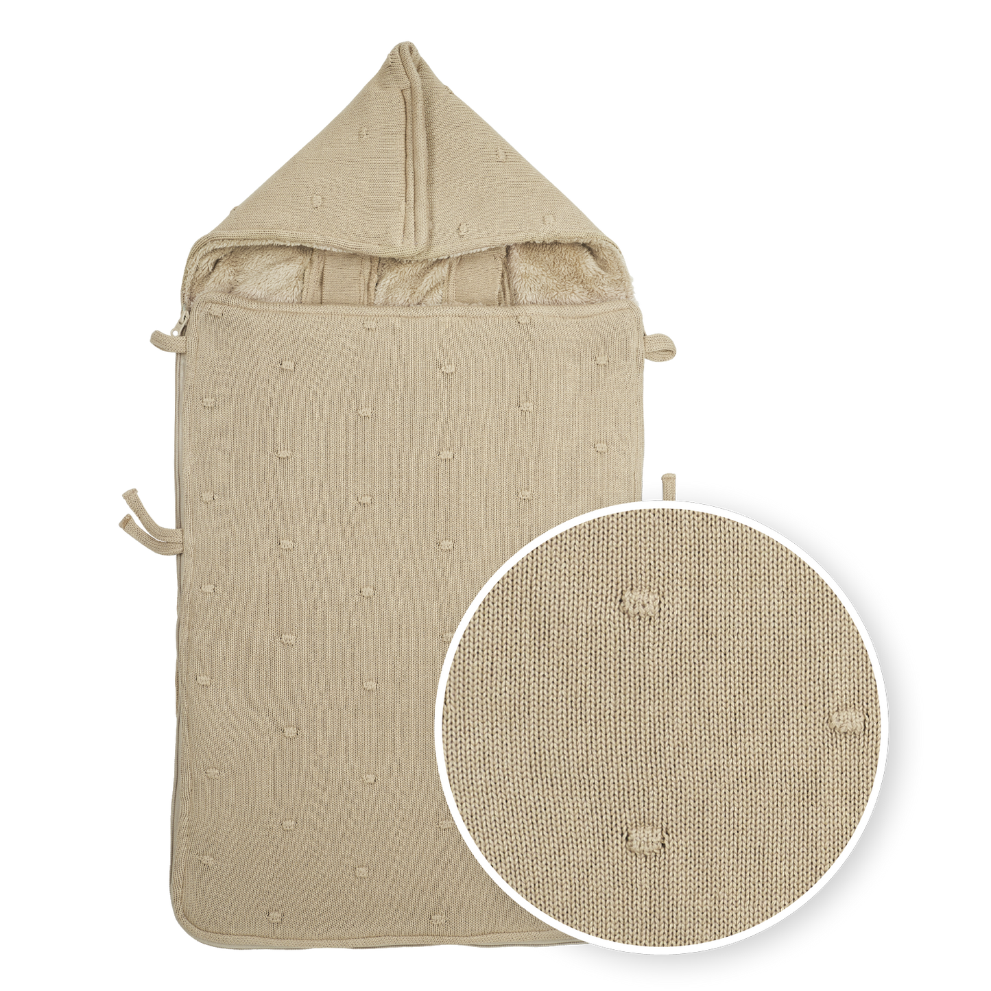 Meyco Fußsäcke Mini Knots teddy Sand Studio