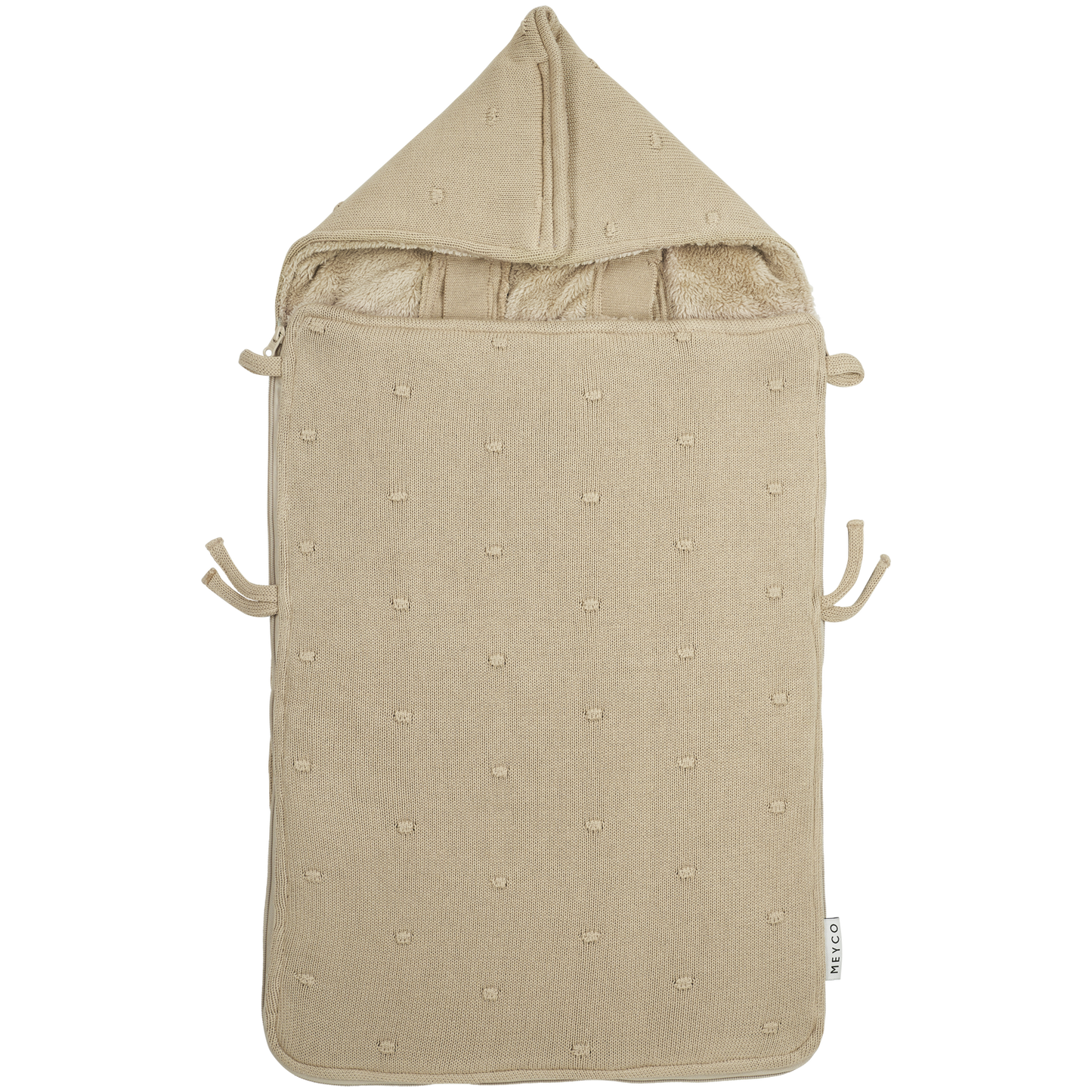 Meyco Fußsäcke Mini Knots teddy Sand