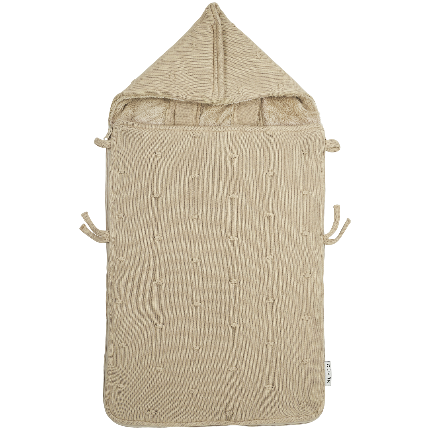Meyco Fußsäcke Mini Knots teddy Sand