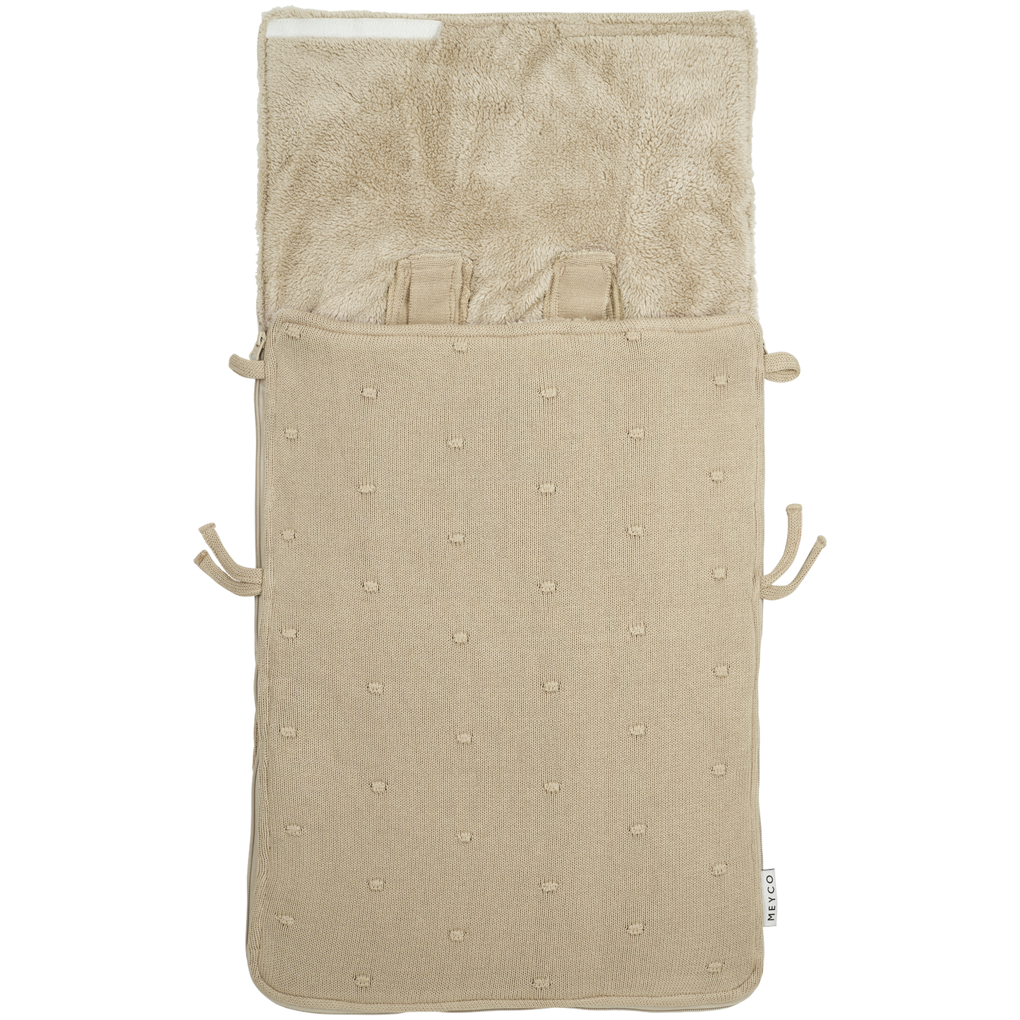 Meyco Fußsäcke Mini Knots teddy Sand