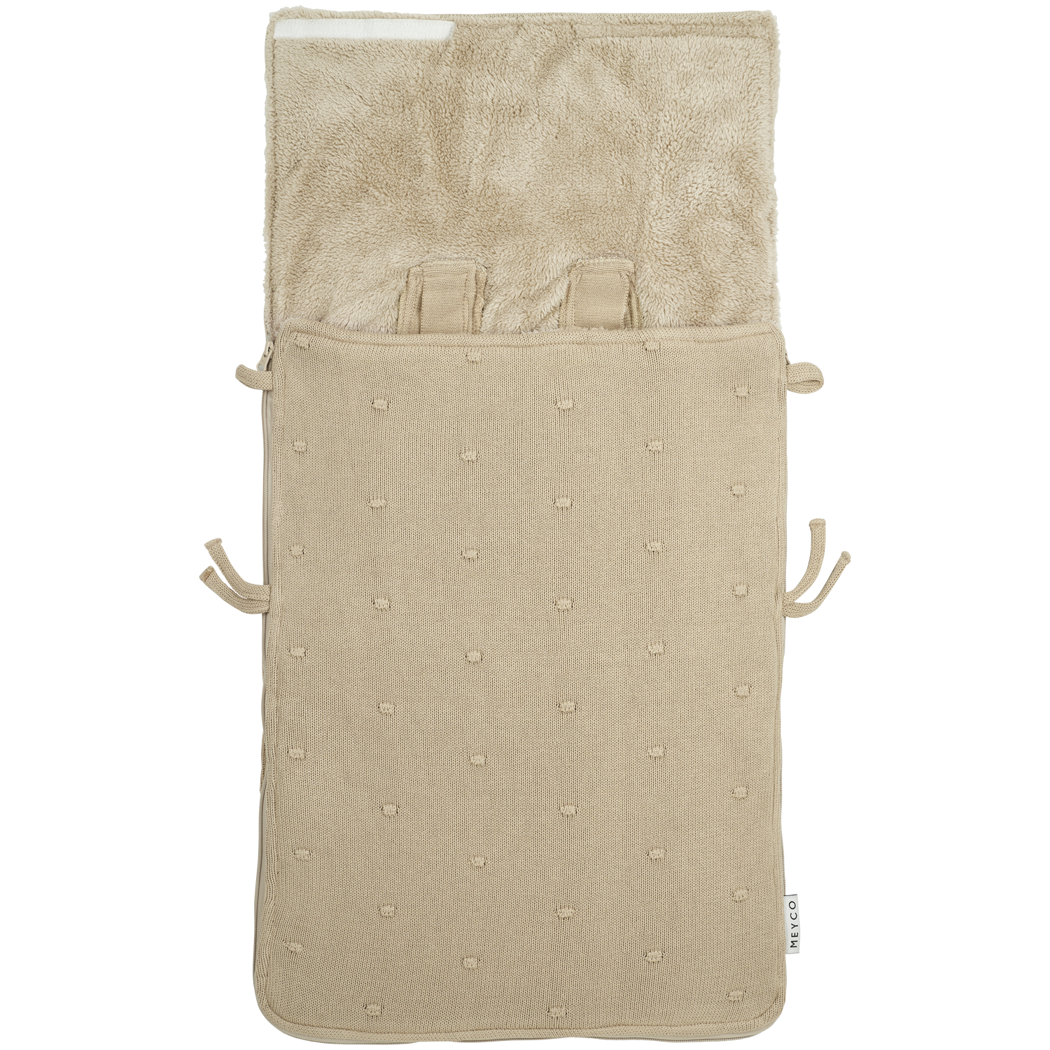 Meyco Fußsäcke Mini Knots teddy Sand