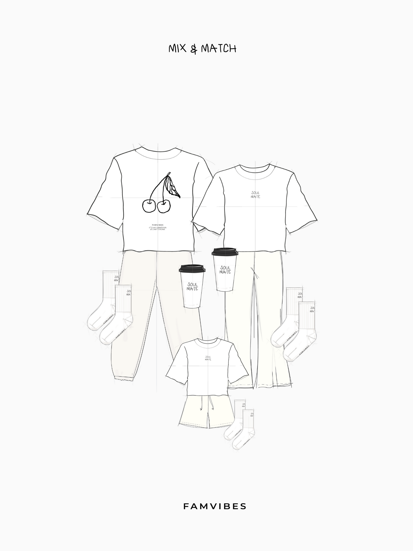 Famvibes Soulmate Socken Kids weiß