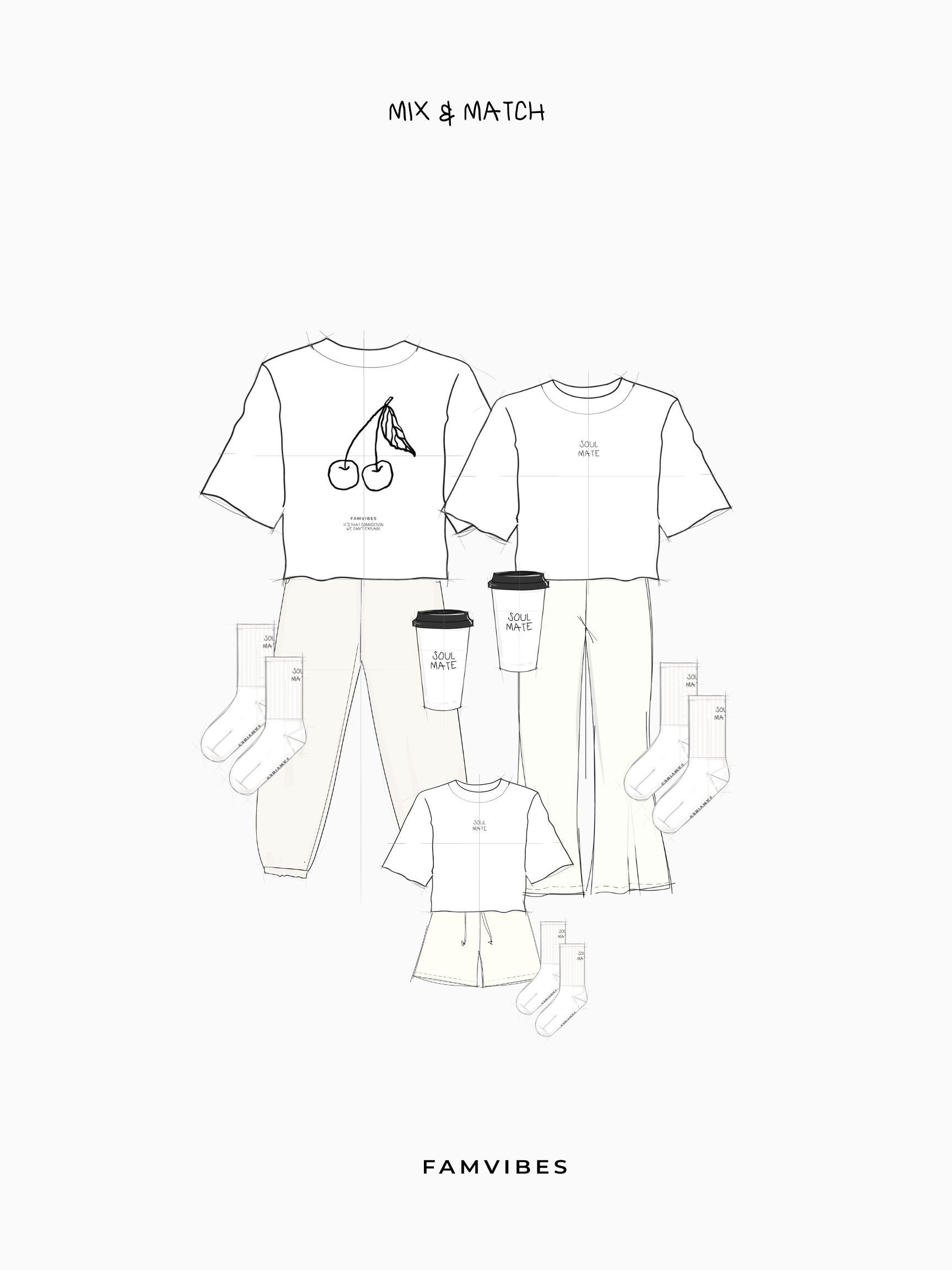 Famvibes Soulmate Socken Kids weiß