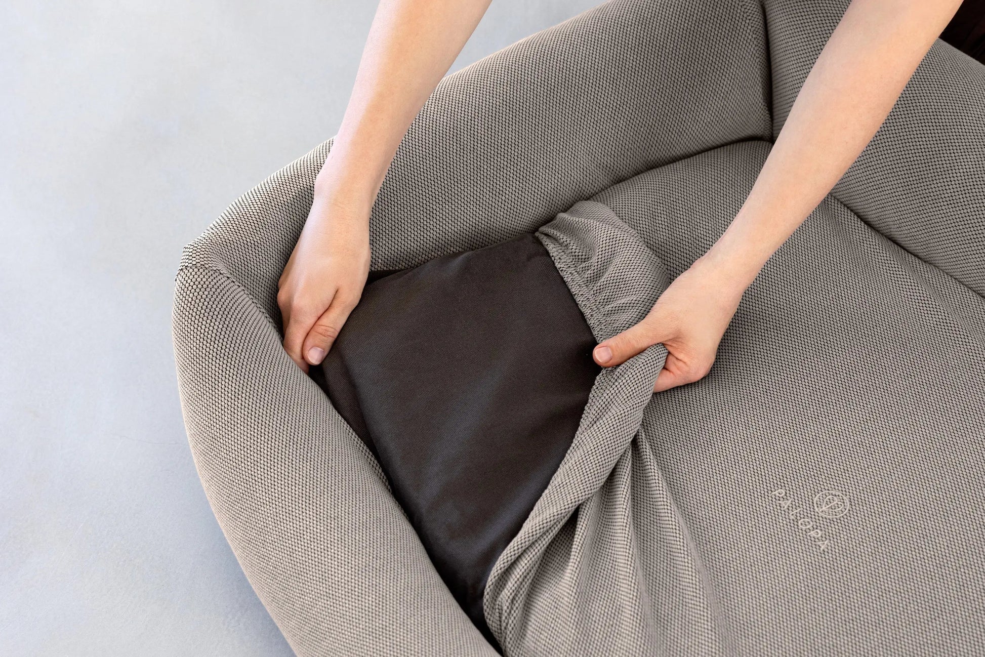 Palopa Hundebett Bezug 2er Set - Fred Taupe