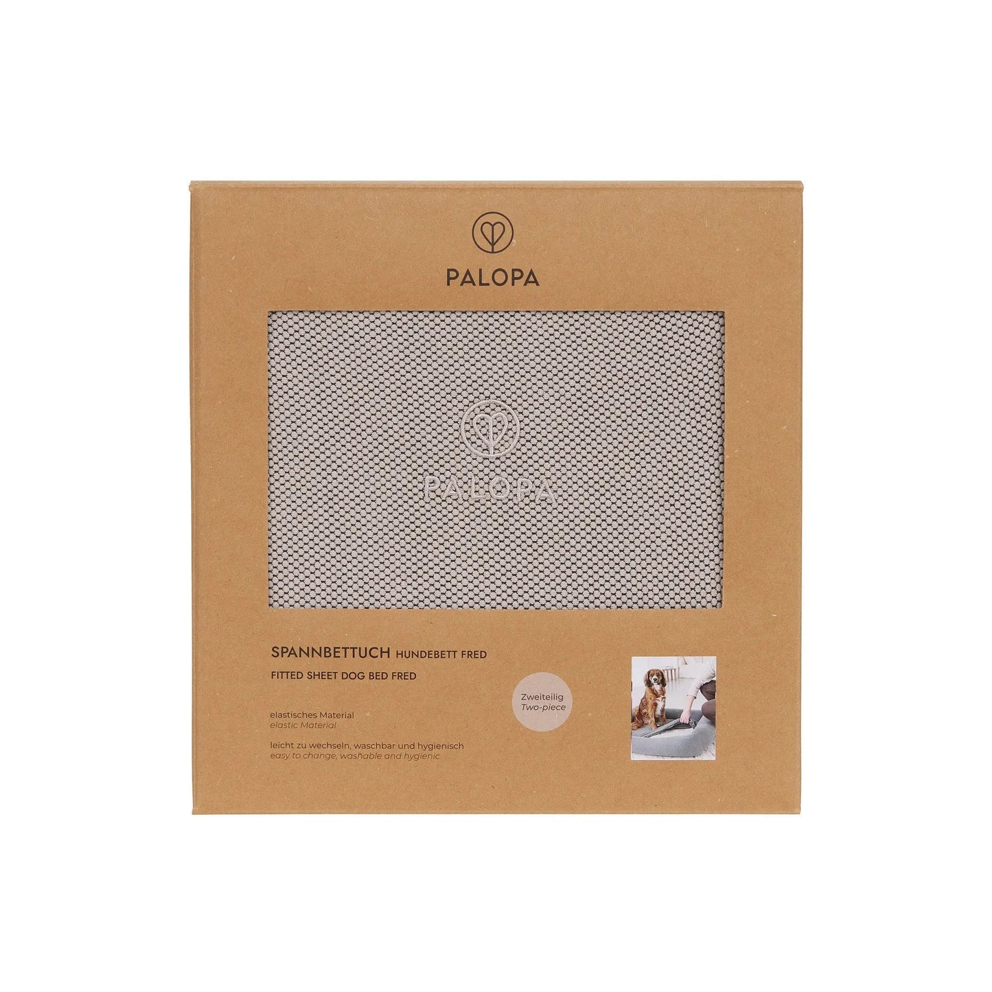 Palopa Hundebett Bezug 2er Set - Fred Taupe