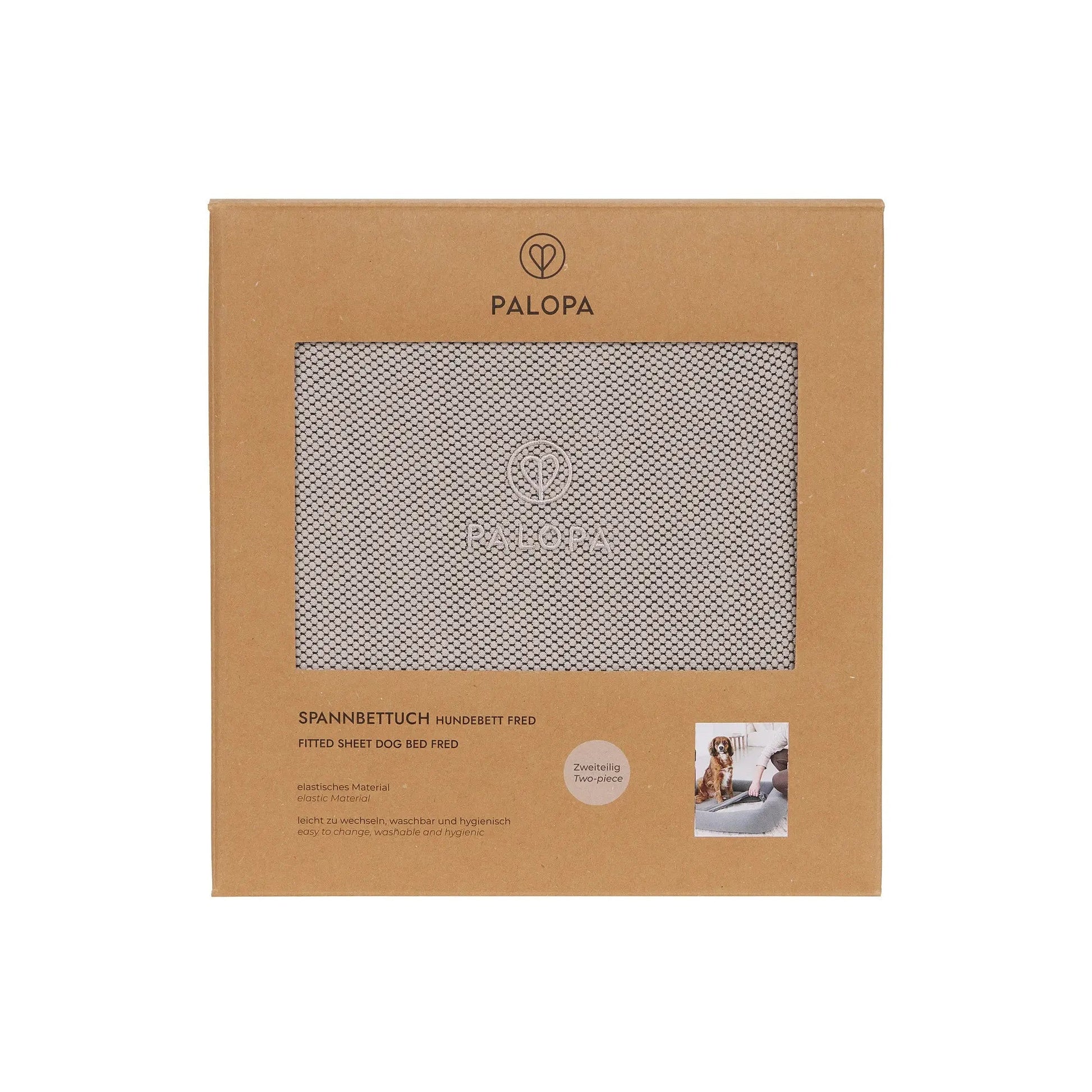 Palopa Hundebett Bezug 2er Set - Fred Taupe