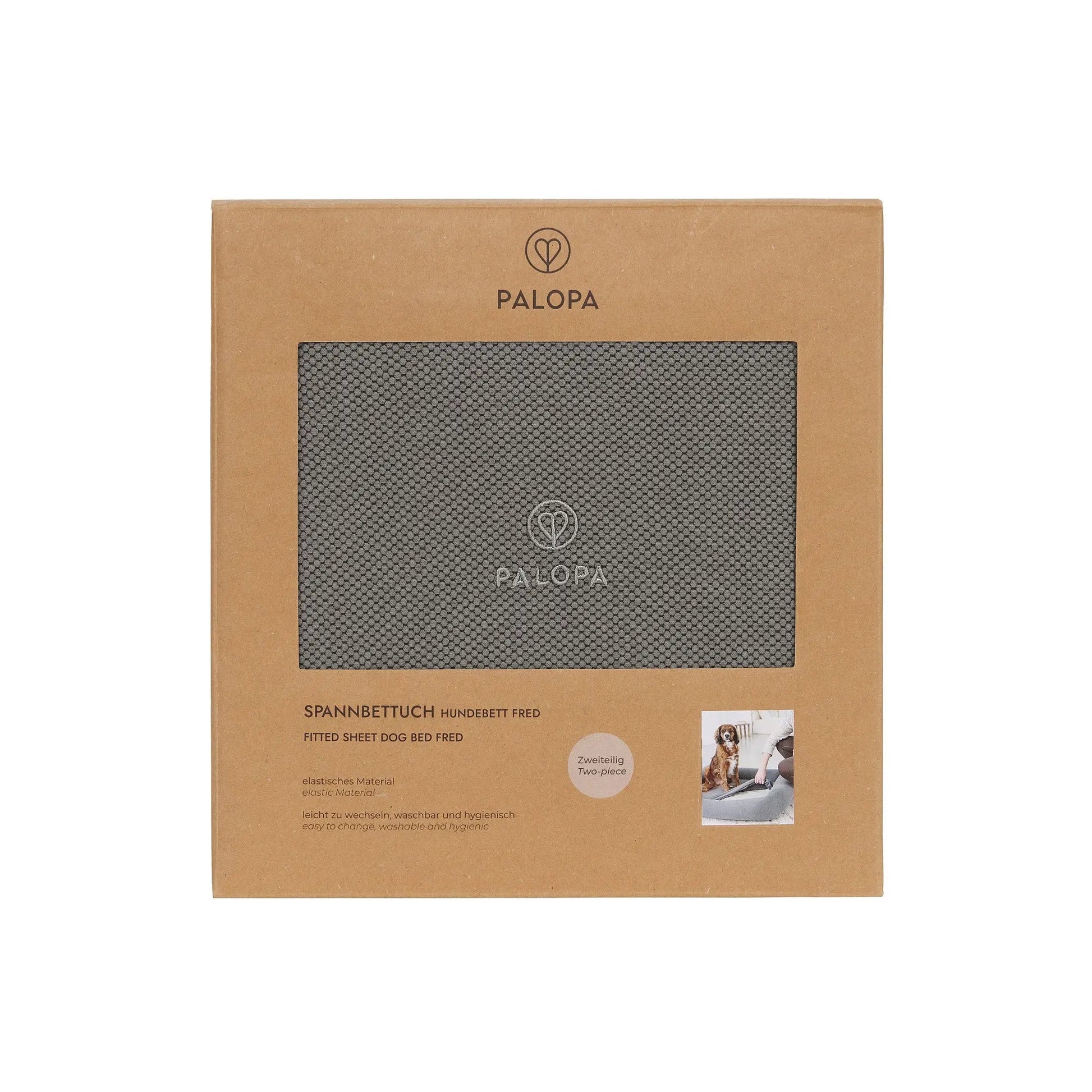 Palopa Hundebett Bezug 2er Set - Fred Anthrazit