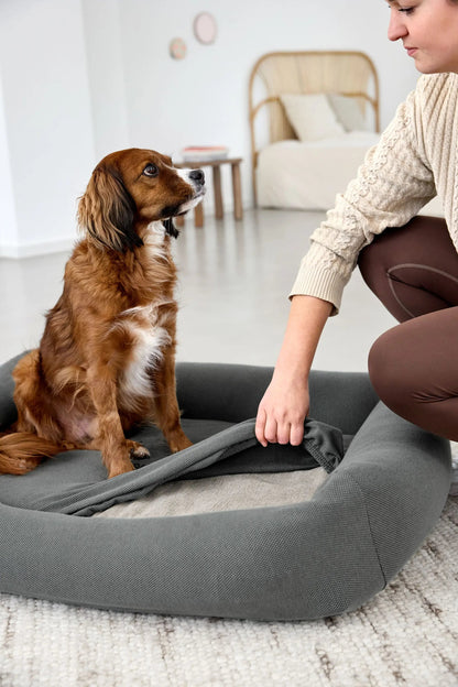 Palopa Hundebett Bezug 2er Set - Fred Anthrazit