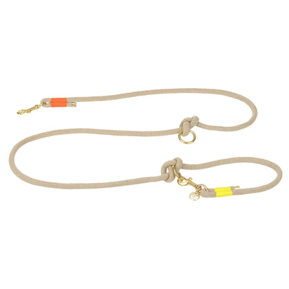 Palopa Hundeleine Slim - Mila Natur Neon Orange