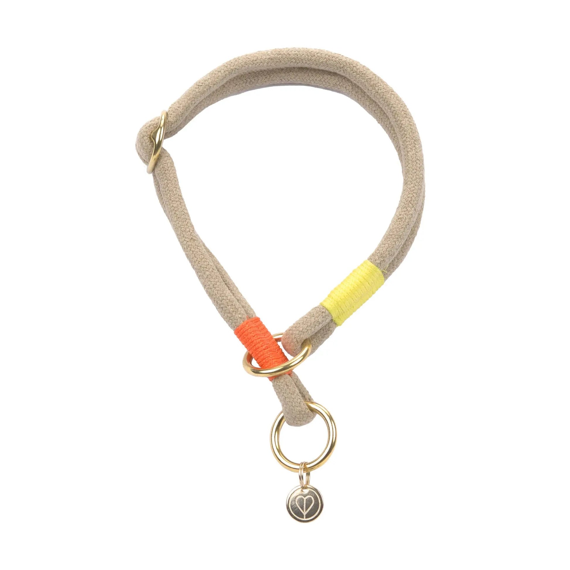 Palopa Hundehalsband Slim - Mila Natur Neon Orange Studio