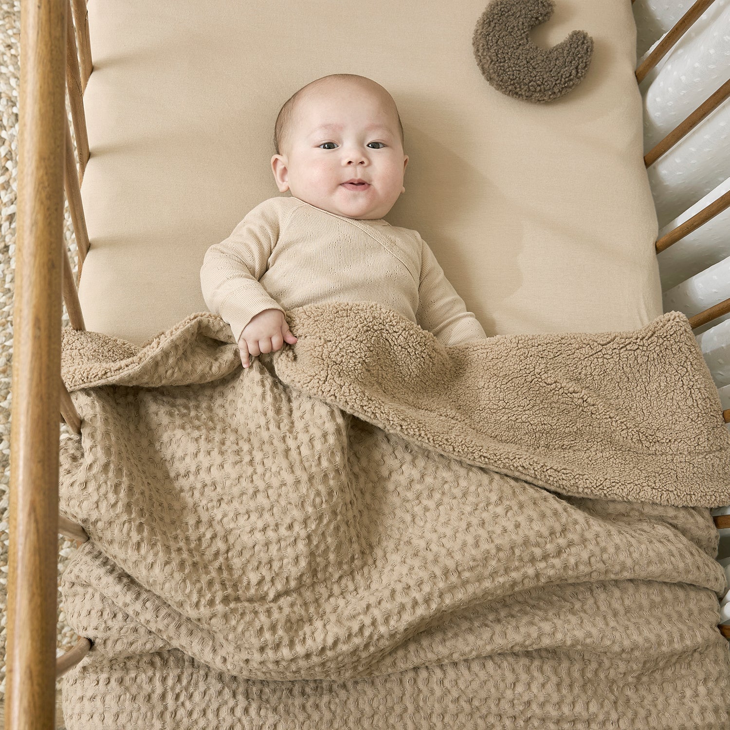 Meyco Decke Waffle Teddy Taupe