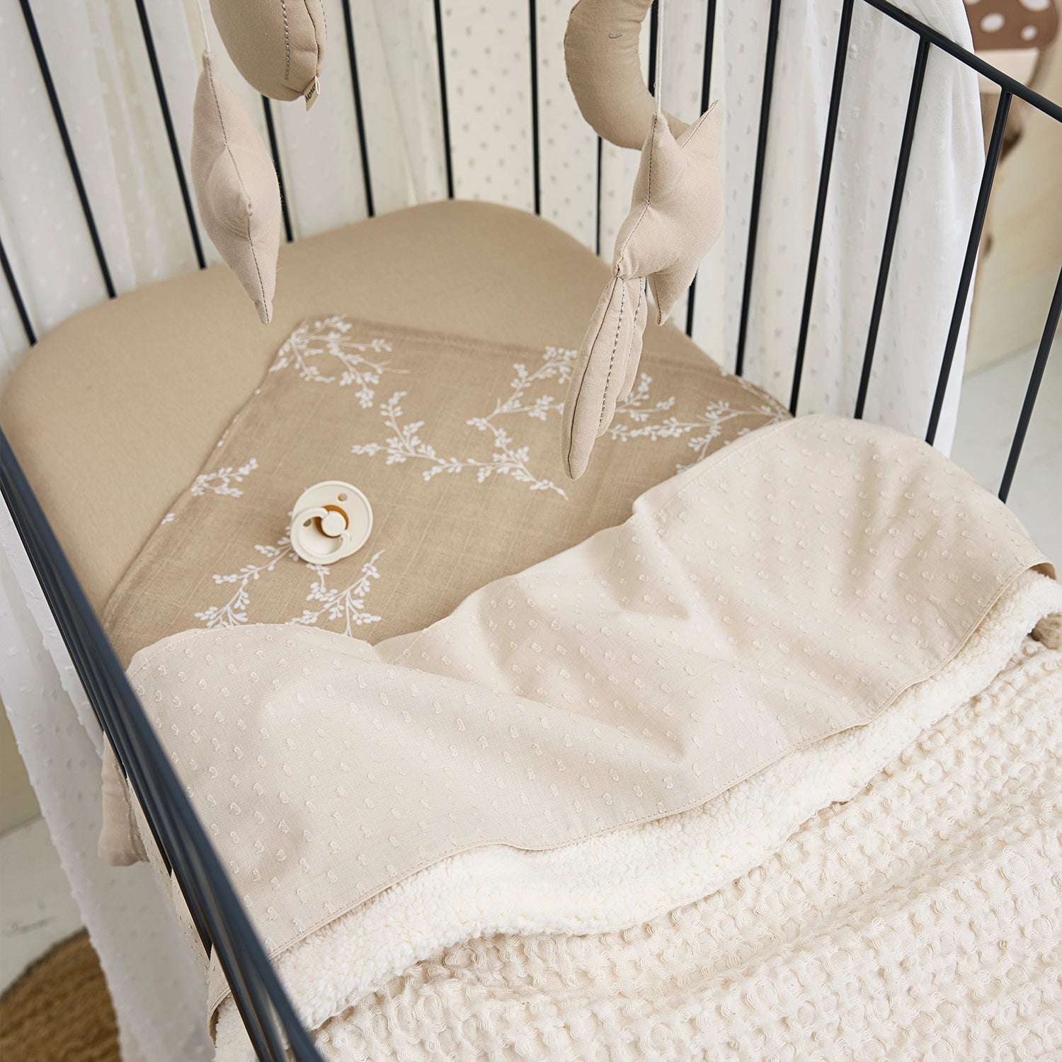 Meyco Decke Waffle Teddy Nature