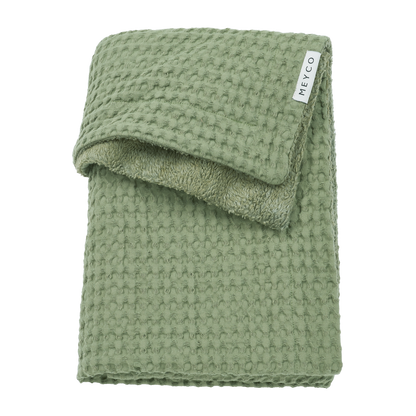 Meyco Decke Waffle Teddy Olive Green Studio