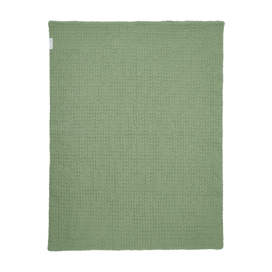 Meyco Decke Waffle Teddy Olive Green