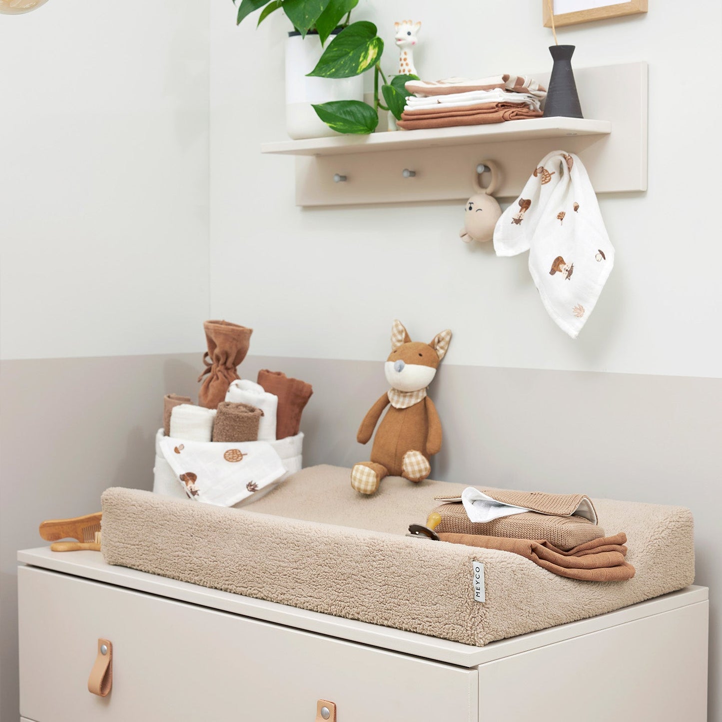 Meyco Wickelauflagenbezug Teddy Sand