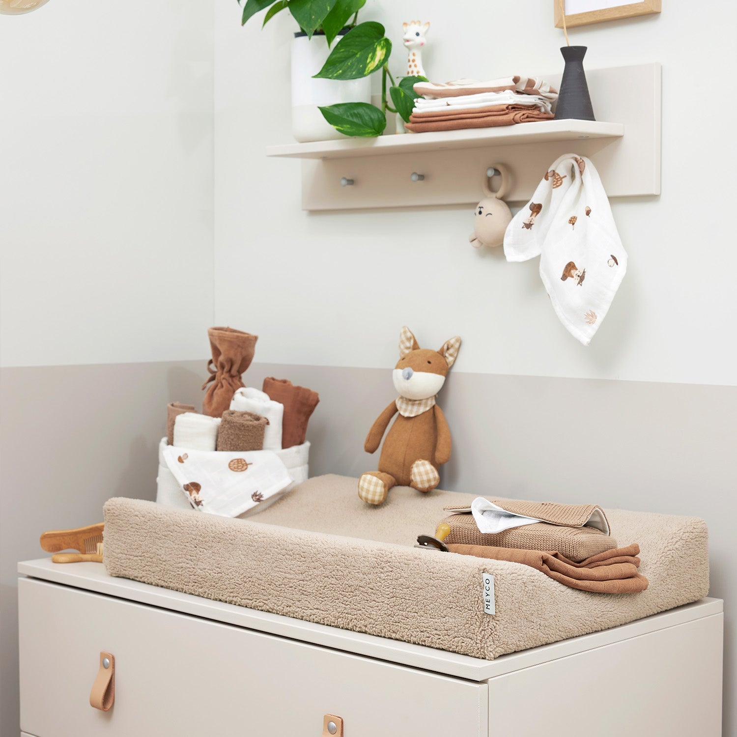 Meyco Wickelauflagenbezug Teddy Sand