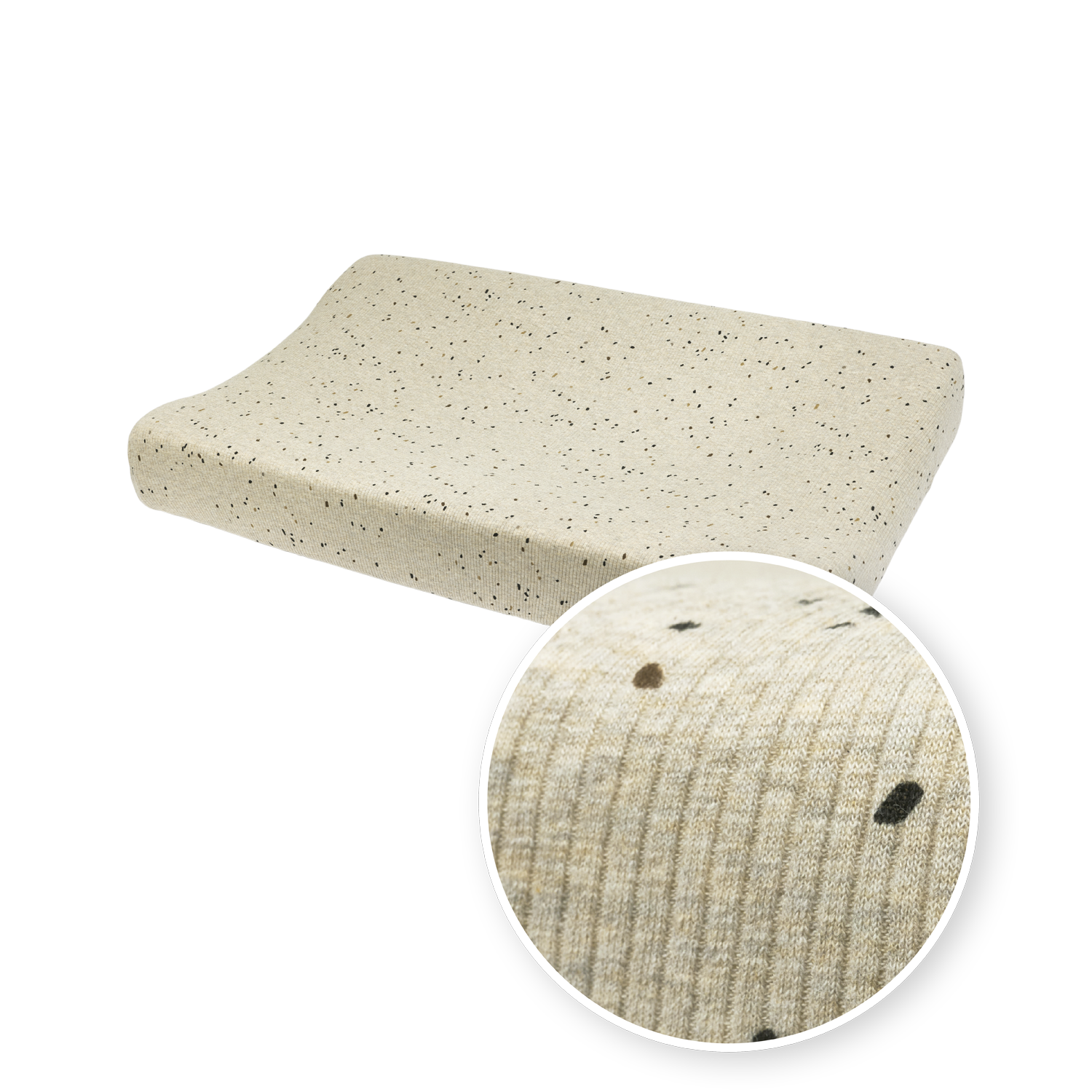 Meyco Wickelauflagenbezug Rib Mini Spot Mini spot Sand Melange Studio
