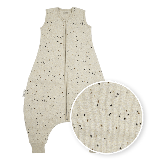 Meyco Schlafsack Jumper gefüttert Rib Mini spot Sand Melange Studio