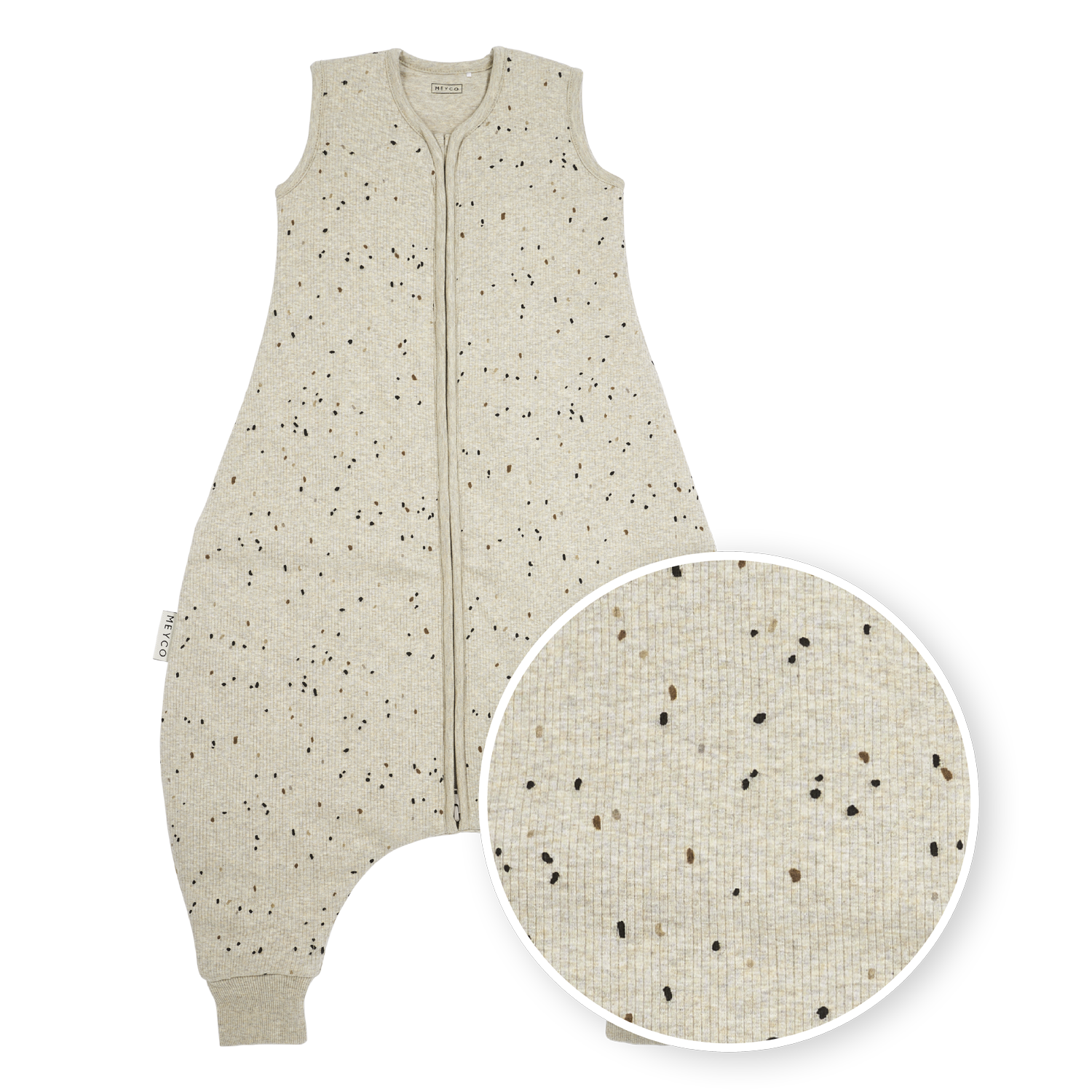 Meyco Schlafsack Jumper gefüttert Rib Mini spot Sand Melange Studio