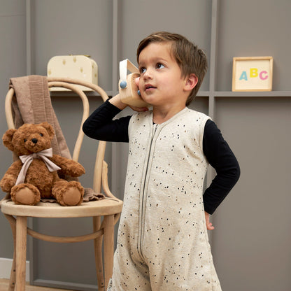 Meyco Schlafsack Jumper gefüttert Rib Mini spot Sand Melange