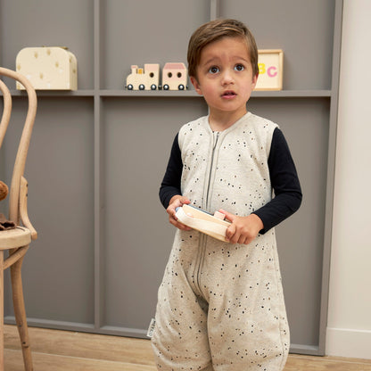 Meyco Schlafsack Jumper gefüttert Rib Mini spot Sand Melange