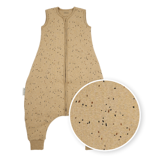 Meyco Schlafsack Jumper gefüttert Rib Mini spot Toffee Melange Studio
