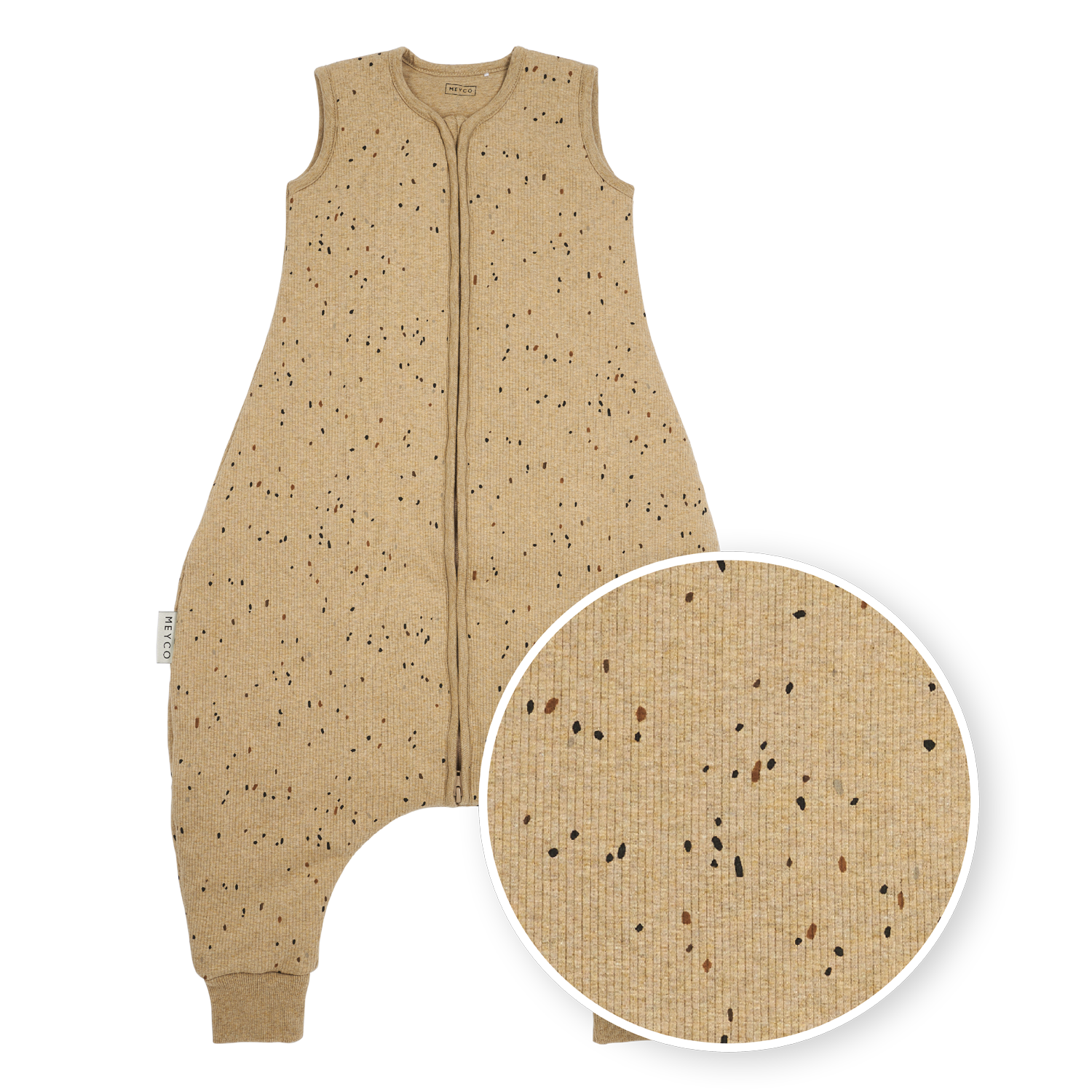 Meyco Schlafsack Jumper gefüttert Rib Mini spot Toffee Melange Studio