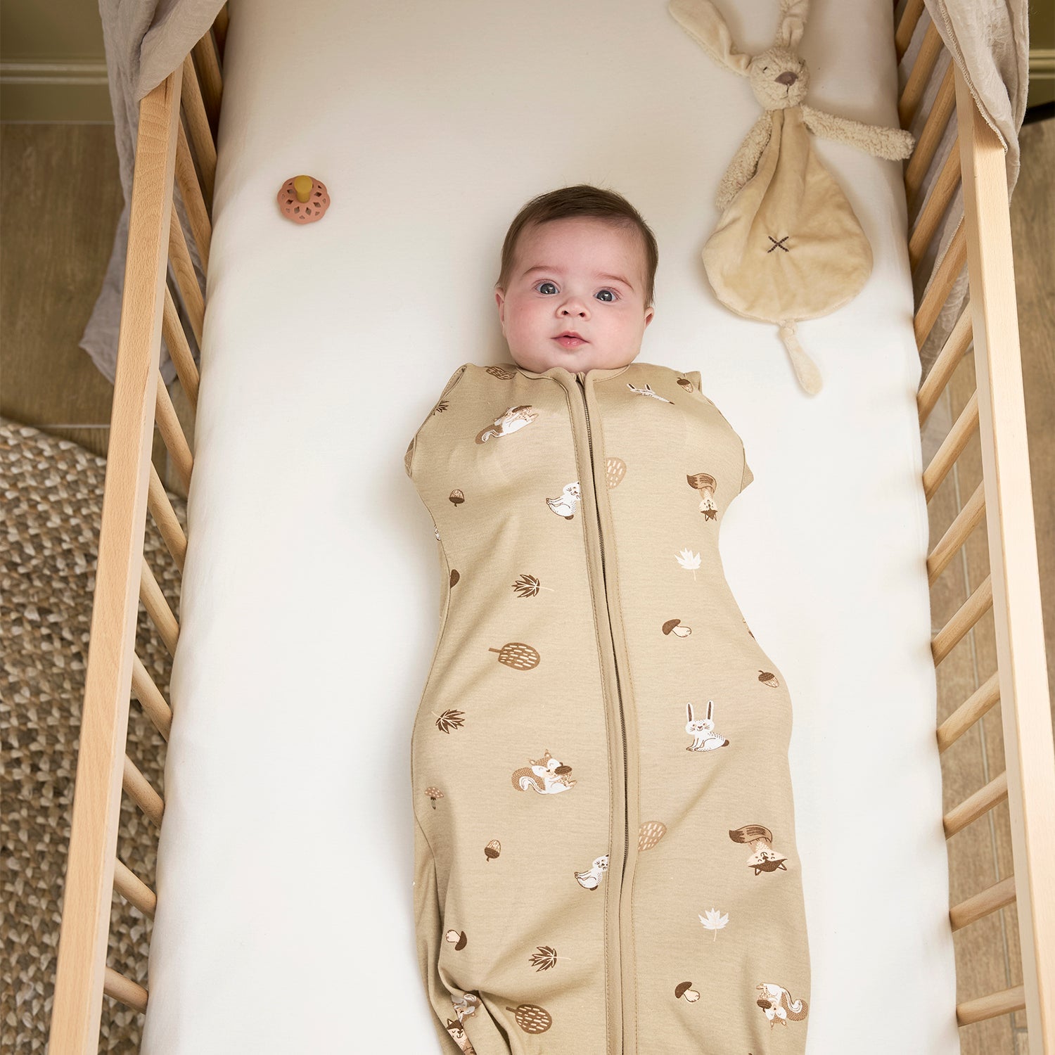 Meyco Cocoon Puckschlafsäcke Forest Animals Sand
