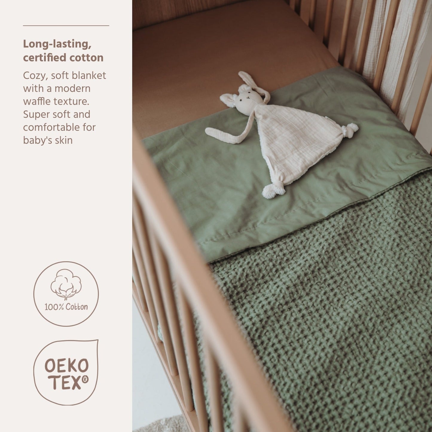Meyco Decke Waffle Cotton Olive Green