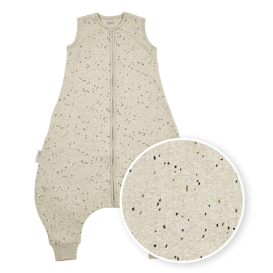 Meyco Schlafsack Jumper Rib Mini spot Sand Melange Studio