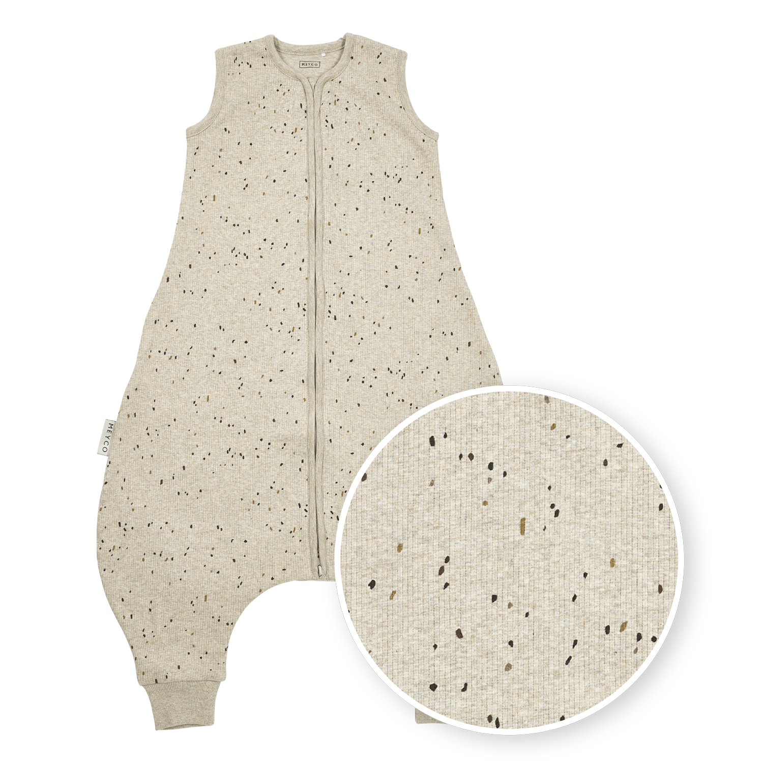 Meyco Schlafsack Jumper Rib Mini spot Sand Melange Studio