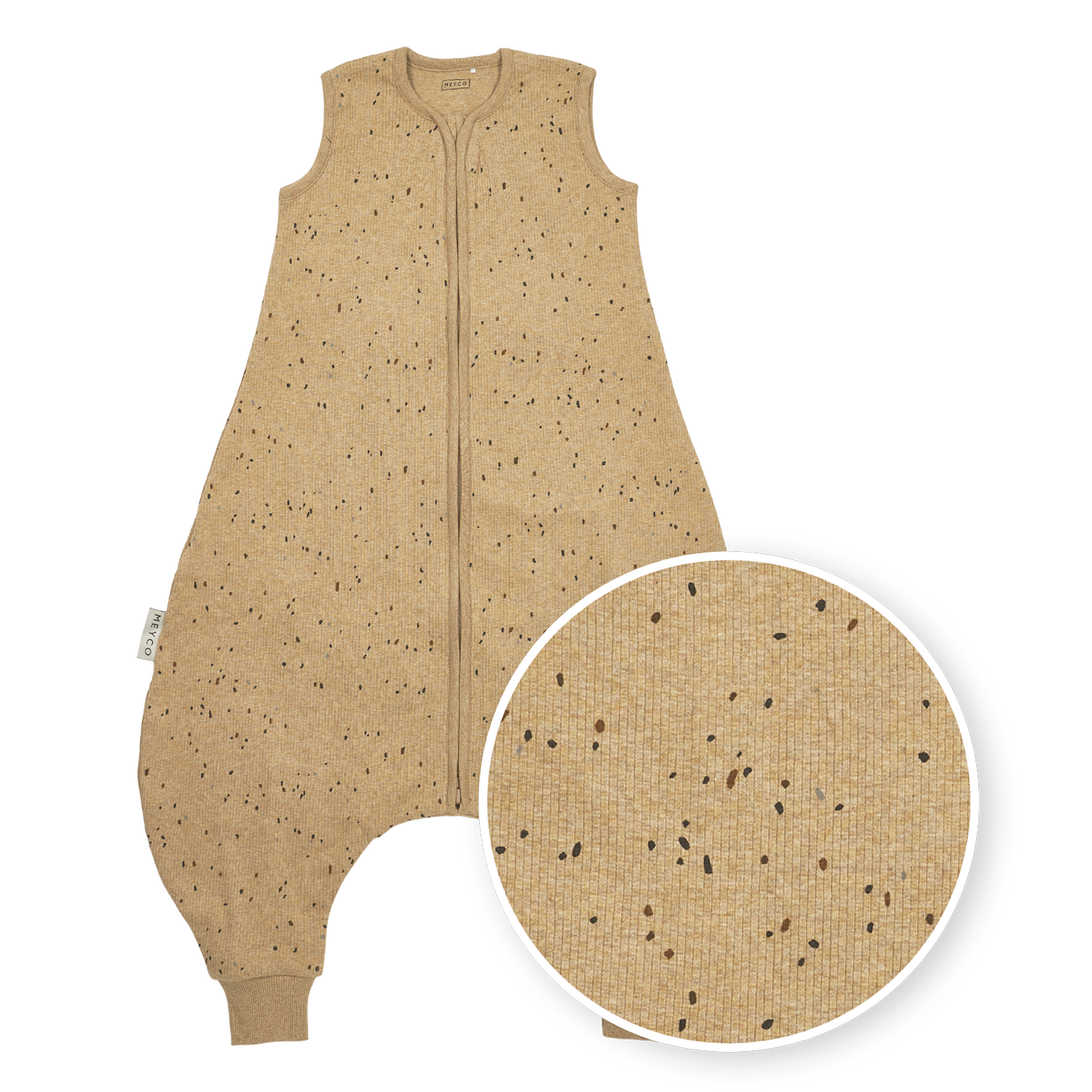 Meyco Schlafsack Jumper Rib Mini spot Toffee Melange Studio