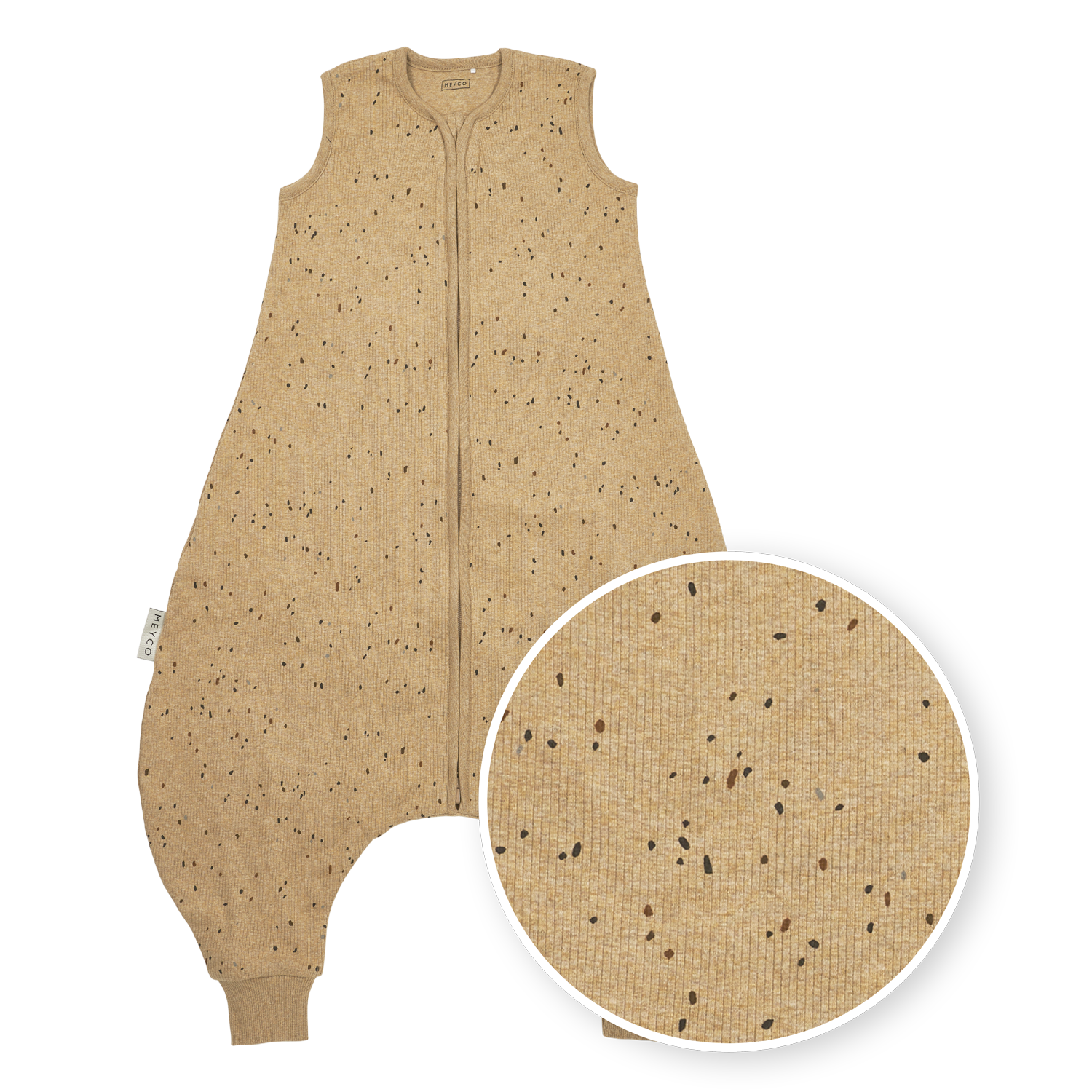 Meyco Schlafsack Jumper Rib Mini spot Toffee Melange Studio