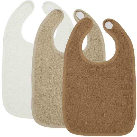 Meyco Lätzchen mit Klettverschluss Offwhite/Sand/Toffee Studio