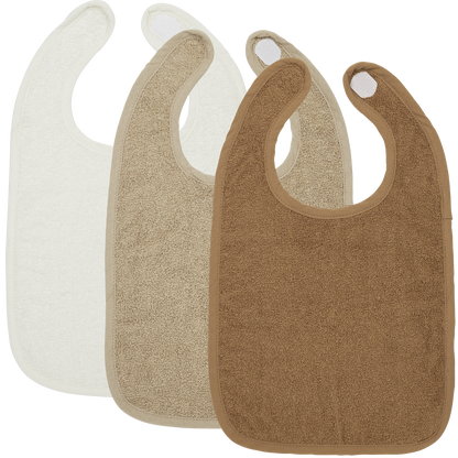 Meyco Lätzchen mit Klettverschluss Offwhite/Sand/Toffee Studio