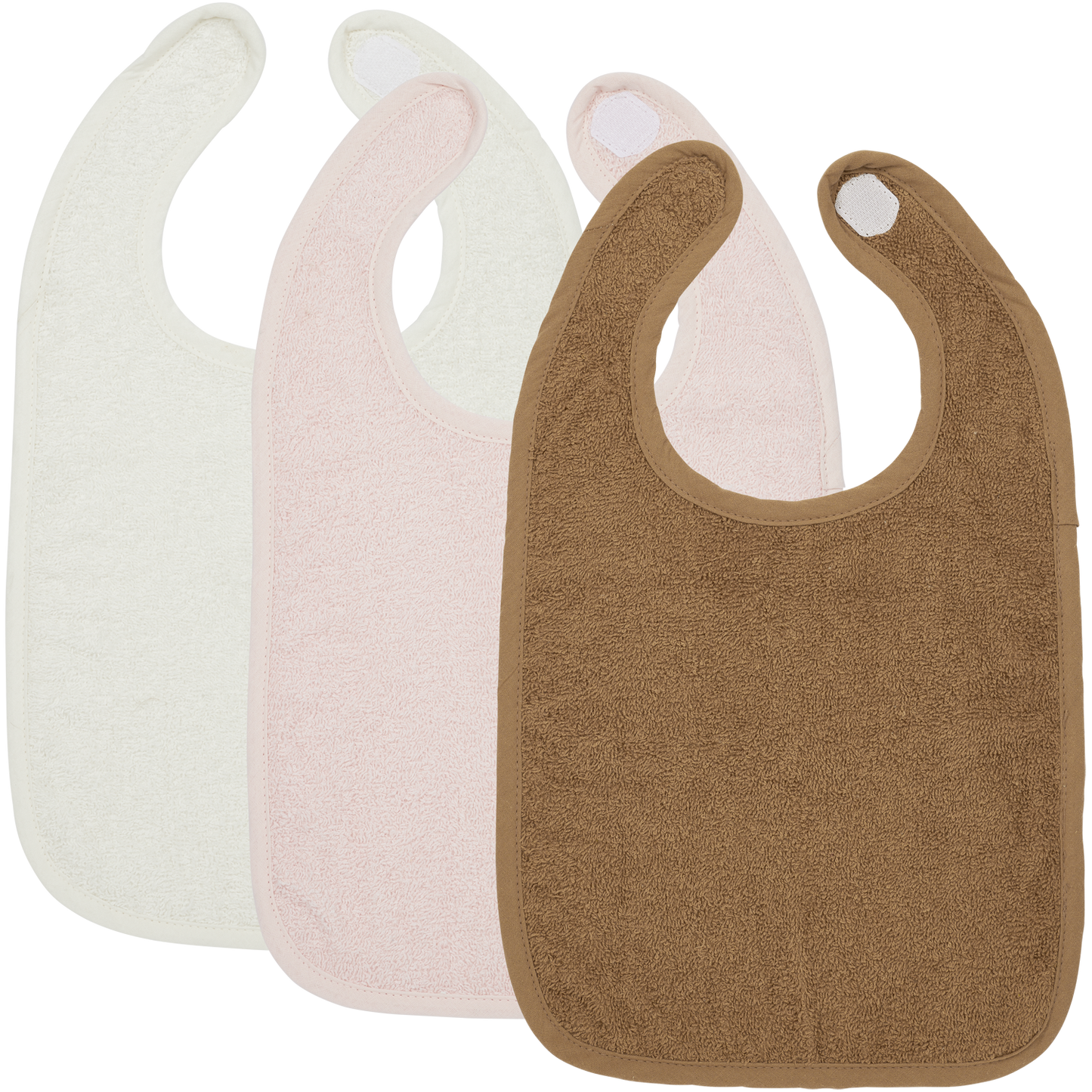 Meyco Lätzchen mit Klettverschluss Offwhite/Soft Pink/toffee Studio