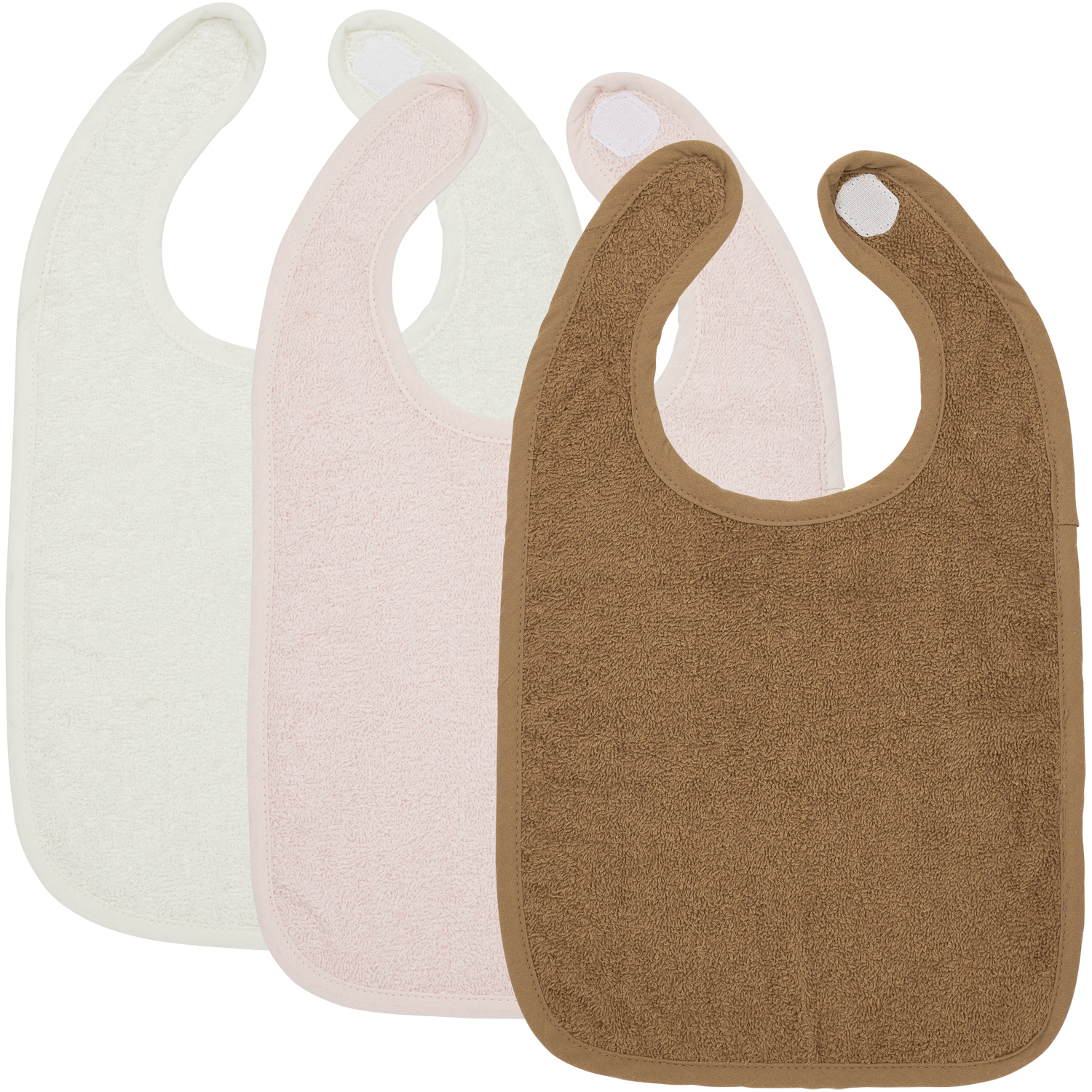Meyco Lätzchen mit Klettverschluss Offwhite/Soft Pink/toffee Studio