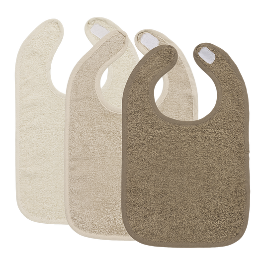 Meyco Lätzchen mit Klettverschluss Natural/Soft Sand/Taupe Studio