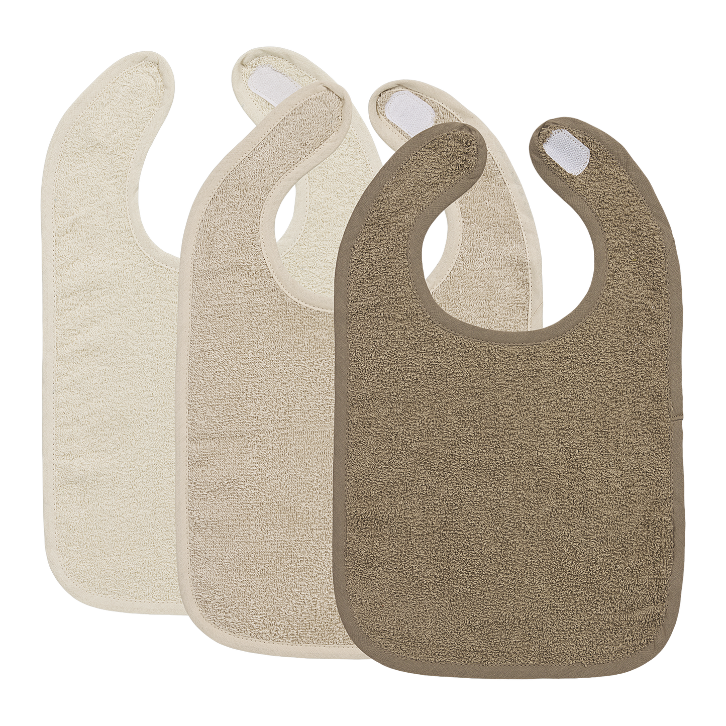 Meyco Lätzchen mit Klettverschluss Natural/Soft Sand/Taupe Studio