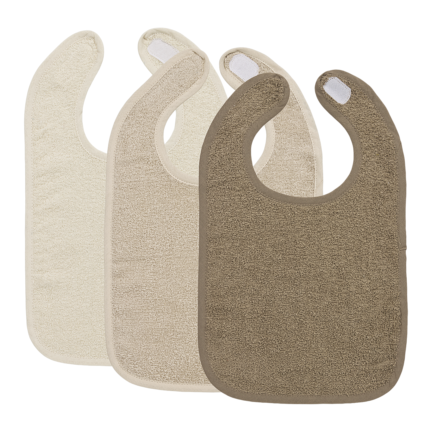 Meyco Lätzchen mit Klettverschluss Natural/Soft Sand/Taupe Studio