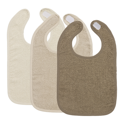 Meyco Lätzchen mit Klettverschluss Natural/Soft Sand/Taupe