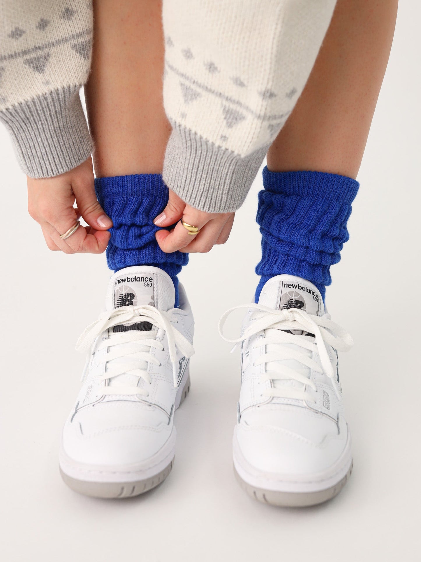 Famvibes Slouchy Socken Adult Winternight Blau