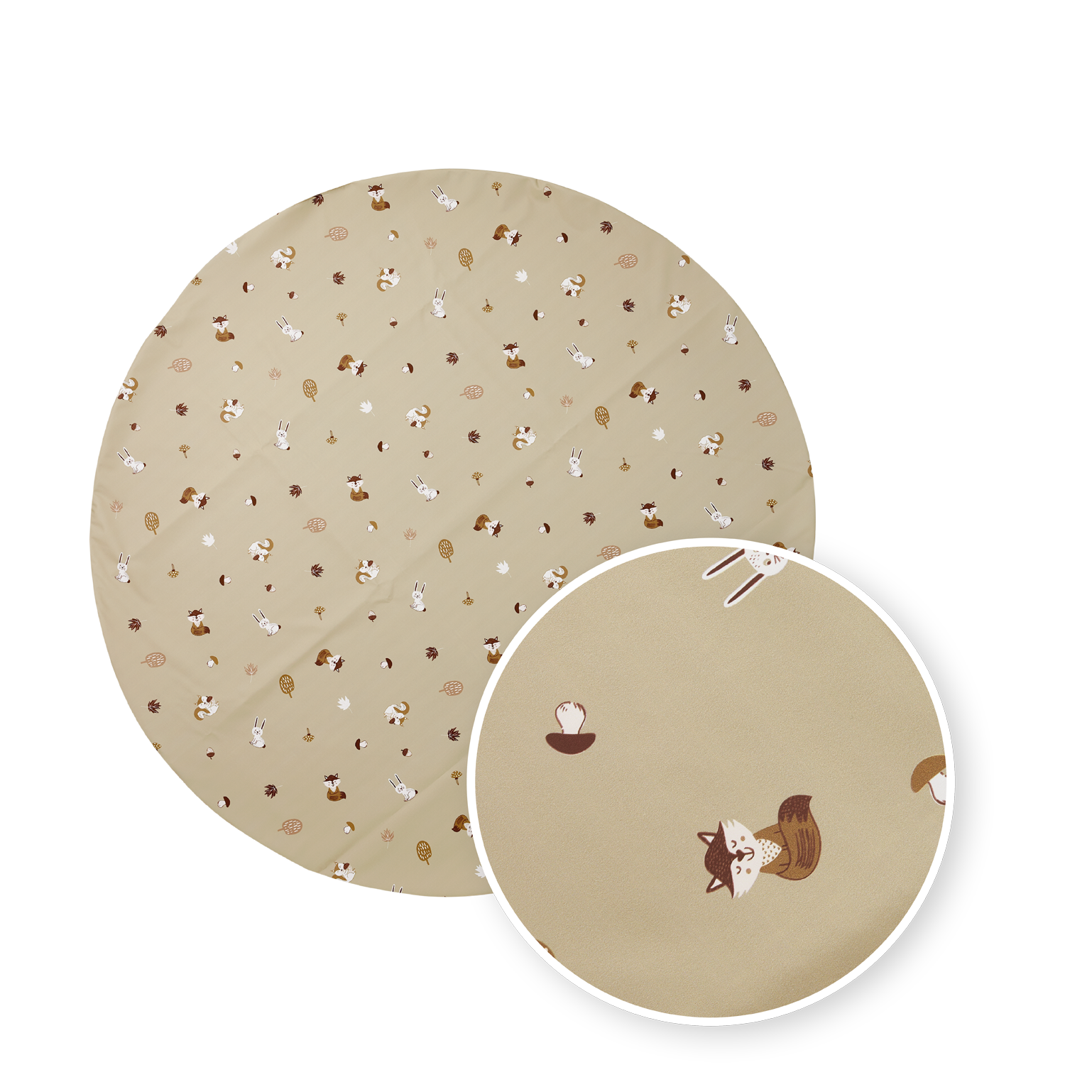 Meyco Hochstuhl Bodenmatte Forest Animals Sand Studio